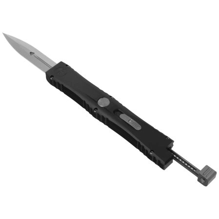 Microtech Nemesis Gen IV D/E Marfione Select OTF Knife Black Aluminum, Stonewashed M390MK by Tony Marfione (1152-10MS1)