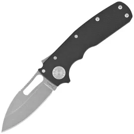 Demko Shark Cub Slicer Shark Knife Black G10, Stonewashed CPM 20CV by Andrew Demko (SC-20CV-BLKG10-SS)