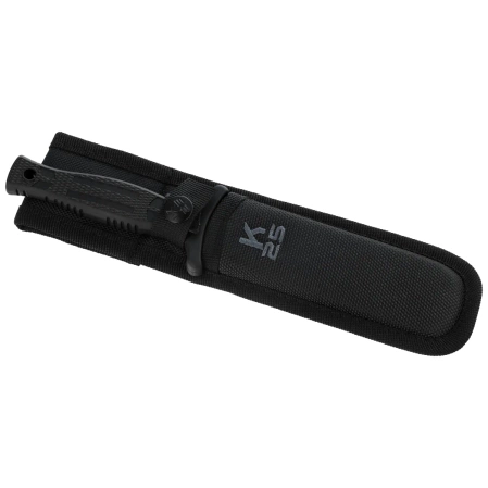 K25 RK-31699 Boot Knife Black Rubber, Black Titanium 7Cr17MoV