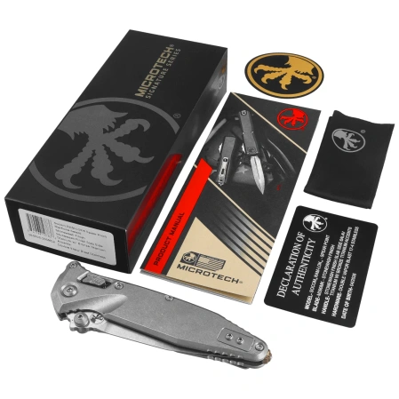 Nóż składany Microtech Socom Ram-Lok S/P-M Marfione Select Slab Side Titanium, Bronze HW, Stonewashed M390MK by Tony Marfione (160RLS-10SMS2)