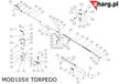 Uszczelka lufy wiatrówka Hatsan Torpedo: 100X, 105X, 150, 155 (457)