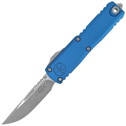 Nóż automatyczny OTF Microtech UTX-85 Gen IV S/E Blue Aluminium, Apocalyptic M390MK by Tony Marfione (12314-10APBL)