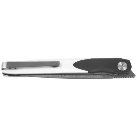 Bestechman Lanza Knife Black-White G10, Damascus by Grzegorz Grabarski (BMK14-D-1)