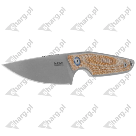 Nóż MKM Makro 1 Natural Canvas Micarta, Stonewashed by Jesper Voxnæs (MKMA01-NC)
