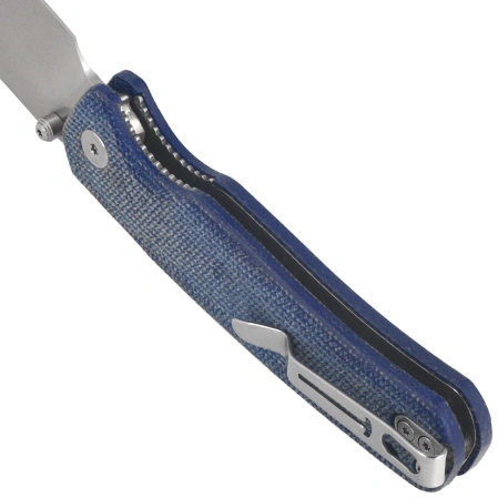 Nóż składany Bestechman Cicada's Wing-TL Blue Canvas Micarta, Satin 10Cr15CoMoV (BMK24-M-1)