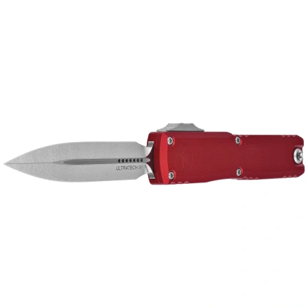 Nóż automatyczny OTF Microtech Ultratech Gen IV D/E Merlot Aluminium, Stonewashed M390MK by Tony Marfione (11224-10MR)