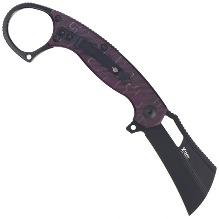 Nóż składany Kizer Dodo Karambit Purple PC, Black PVD Nitro-V by Giedymin (V2702A2)