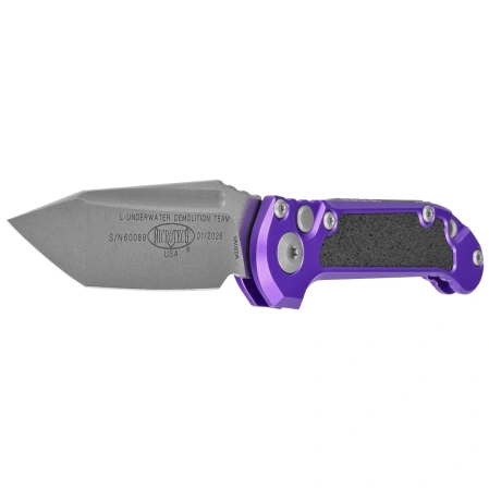 Microtech LUDT Gen III T/E Automatic Knife Purple Aluminum, Apocalyptic M390MK by Tony Marfione (1136-10APPU)