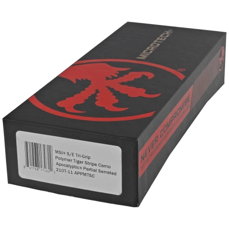 Nóż składany Microtech MSI S/E Tiger Stripe Camo Tri-Grip Polymer, Apocalyptic P/S M390MK by Tony Marfione (210T-11APPMTRC)