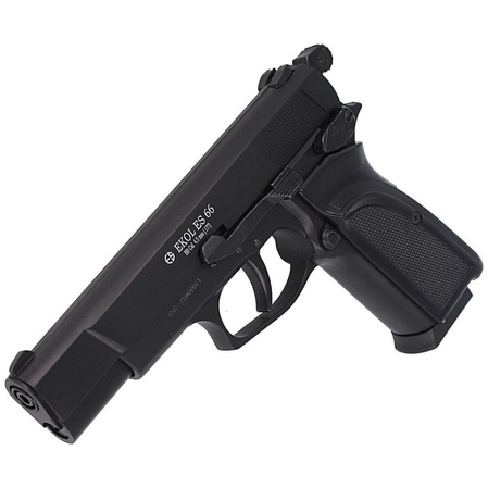 Zestaw wiatrówkowy 02: pistolet Voltran Ekol ES 66 Matte Black 4.5 mm, 1500 BBs, 10 kapsuł CO₂, 100 tarcz