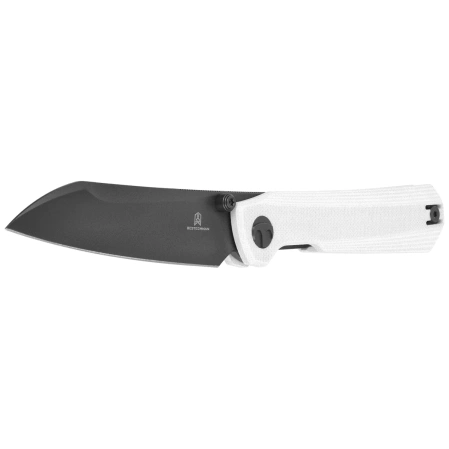 Bestechman Curvee Knife White G10, Grey PVD AEB-L by Ostap Hel (BMK20D)