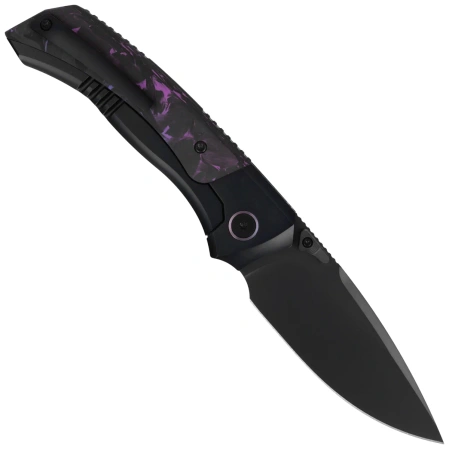 Remette RT-Steed Knife Black Titanium/Black-Pink Carbon Fiber, Black DLC M390 (RTWS-BY)