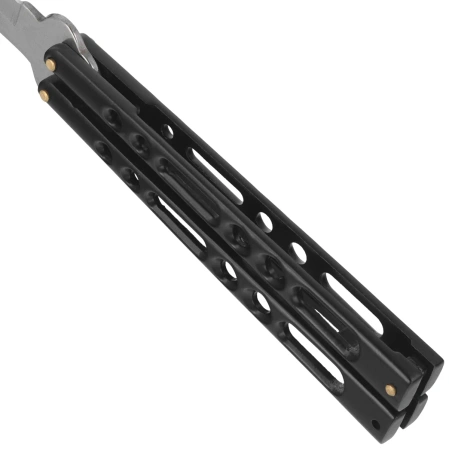 Martinez Albainox Balisong Knife Black Zamak, Mirror 3Cr13Mov (02053-N)