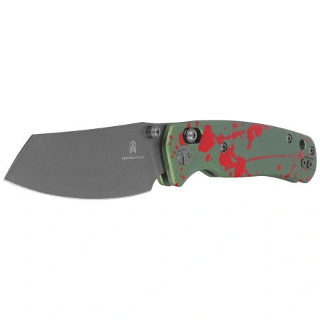 Bestechman Cicada's Wing Zombie Exclusive Knife Green Aluminum, Gray PVD / Stonewashed 14C28N (BMK06-C-10)