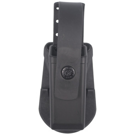 ESP Double-Stack 9 mm / .40 Magazine Pouch with Rotating ESP Paddle Mount and Safety Strap, Black (MH-04-S)