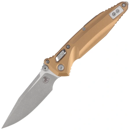 Microtech Socom Delta Ram-Lok S/P-M Knife Tan Aluminum, Apocalyptic M390MK by Tony Marfione (159RL-10APTA)