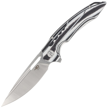 Nóż składany Bestech Ornetta Carbon Fiber / White G10, Stonewash / Satin N690 by Kombou (BL02C)