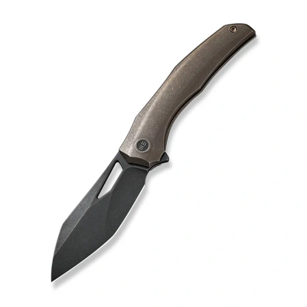 WeKnife Ignio Mystery Knife Box Bronze Titanium, Black Stonewashed CPM 20CV by Toni Tietzel (WE22042B-2 MB)