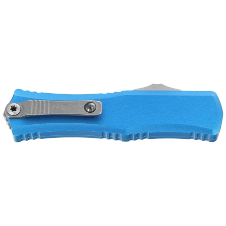 Microtech Hera II Mini D/E OTF Knife Blue Aluminum, Stonewashed M390MK by Tony Marfione (1702M-10BL)