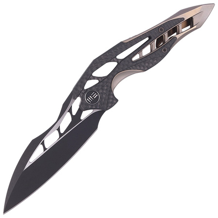 Nóż składany WE Knife Arrakis Champagne Ti / CF, Black M390 by Elijah Isham (906CF-B MYSTERY BOX)