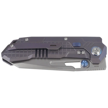 Nóż składany Remette RT-Cool Leopard Grilled Blue Titanium, Pearlescent M390 (RTKS-L)