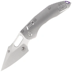 Microtech Stitch Ram-Lok S/E Marfione Select Knife Gray Titanium, Stonewashed M390MK by Borka Blades and Tony Marfione (169RL-10MS3)