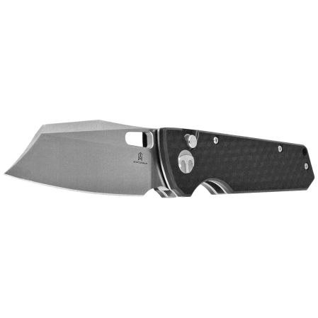 Bestechman Guardian Knife Black G10 w/ Carbon Fiber Pattern, Satin D2 (BMK11B)