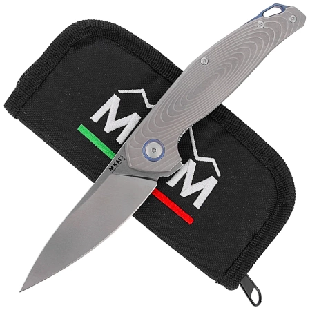 Nóż składany MKM Goccia Bead Blasted Titanium, Satin M390 by Jens Ansø (MKGC-T)