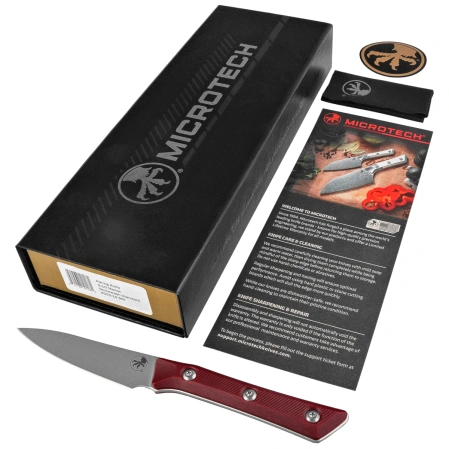 Microtech Pairing Kitchen Knife Merlot G10, Stonewashed MK390 (3500-10MR)