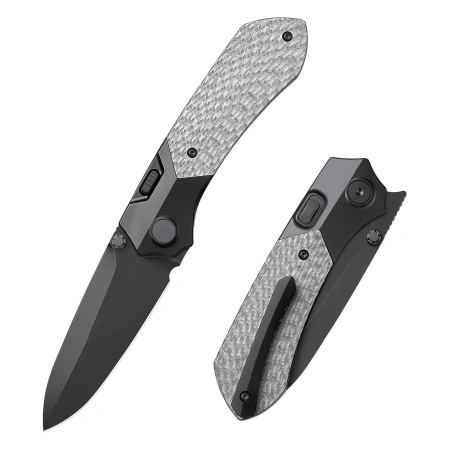 Nóż składany Remette Meteor Black DLC Titanium/Carbon Fiber, Black DLC M390 (RTPT-BDL)