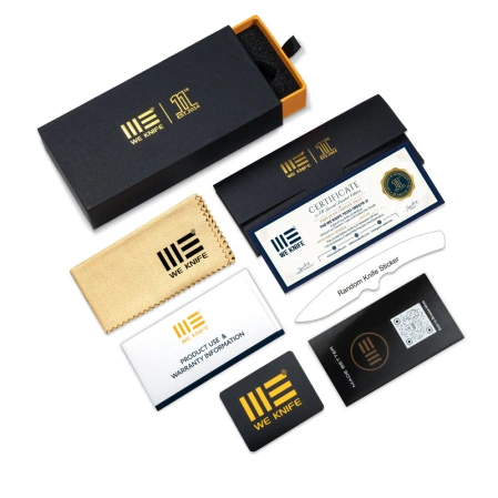 Nóż składany WeKnife 702XI LE No 145/150 Gray Integral Titanium/Copper Foil Carbon Fiber, Polished Gray M390 (WE07B-3)