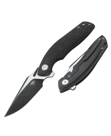 Nóż składany Bestech Ghost Black Carbon Fiber / Black Titanium, Black Stonewashed / Satin CPM S35VN (BT1905C-2)