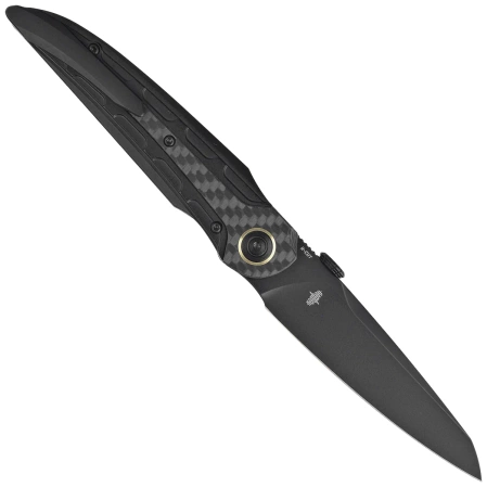 Bestech Prydwen Knife Black Titanium/Carbon Fiber, Black PVD MagnaCut by Kombou (BT2409D)