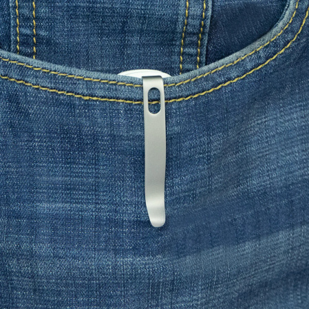 Kubey Bluff Knife White G10, Sandblasted 14C28N by Garet Caronna (KU248G)