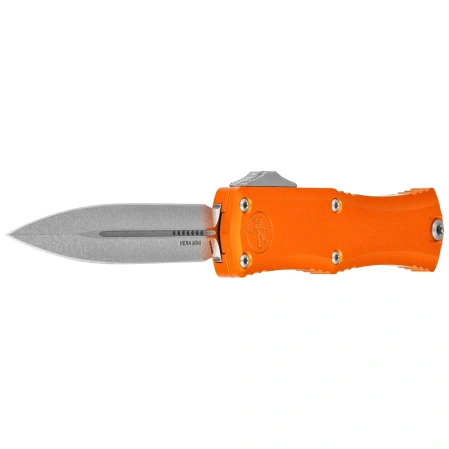 Nóż automatyczny OTF Microtech Hera II D/E Orange Aluminium, Stonewashed M390MK by Tony and Sean Marfione (1702-10OR)