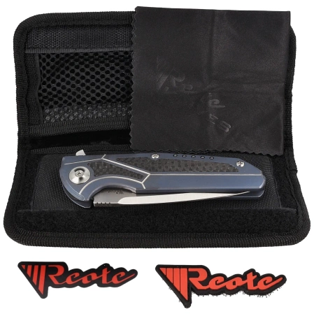 Reate knife K-4 Blue Titanium / Carbon Fiber, Satin RWL34