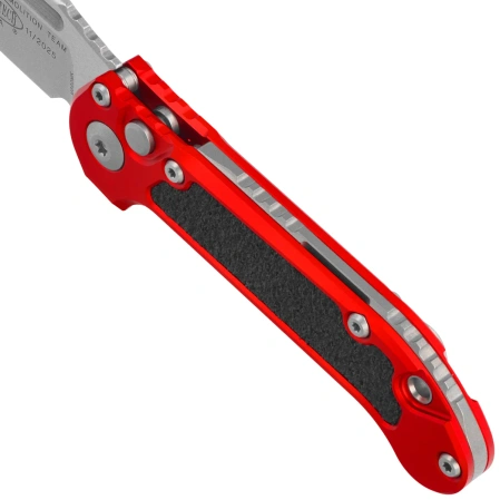 Microtech LUDT Gen III T/E Automatic Knife Red Aluminum, Stonewashed M390MK by Tony Marfione (1136-10RD)