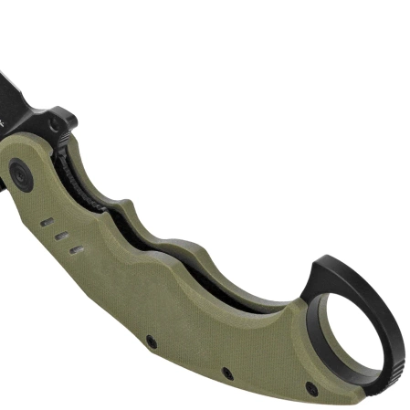 Kubey Wrath Knife Green G10, Blackwashed 14C28N by MUZI Design (KU261F)