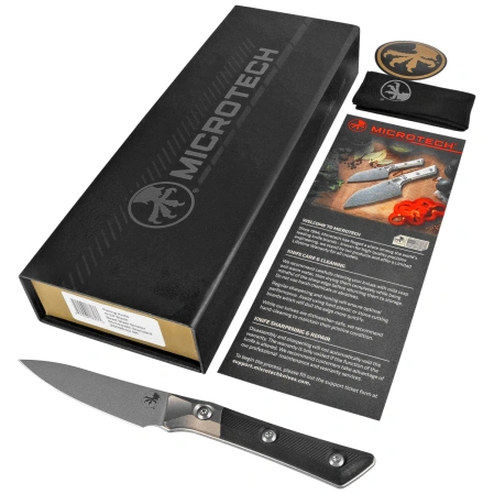 Nóż kuchenny Microtech Pairing Black G10, Stonewashed M390MK (3500B-10BK)