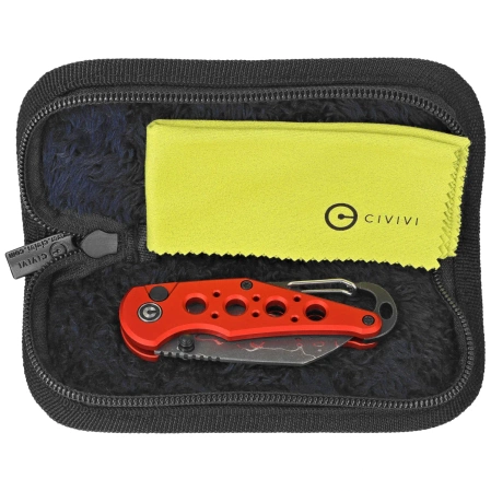 Civivi Pragma Knife Red Aluminum, Damascus (C23062B-DS1)