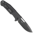 Fox New Smarty SP Automatic Knife Black Aluminum, Black PVD N690Co by Stefano De Lorenzi (FX-503SP B)