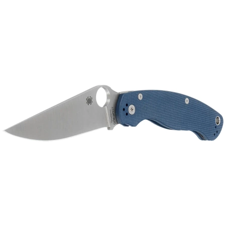 Spyderco Military 2 Knife Cobalt Blue G10, Satin CPM SPY27 by Sal, Eric Glesser (C36GPCBL2)