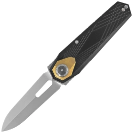 Remette RT-Infinite Power Knife Black Titanium, Hand Grinding Pearlescent M390 (RTIP-A)