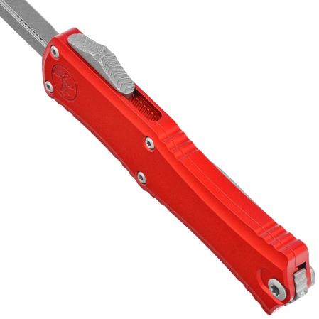 Microtech Hera II Mini D/E OTF Knife Red Aluminum, Apocalyptic M390MK by Tony and Sean Marfione (1702M-10APRD)