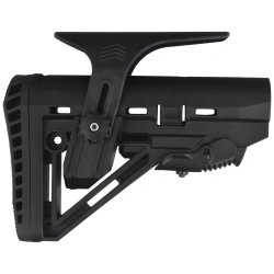 Niksan Defence AR-15 Telescopic Buttstock with Recoil Pad and Adjustable Cheek Riser (NKS104)