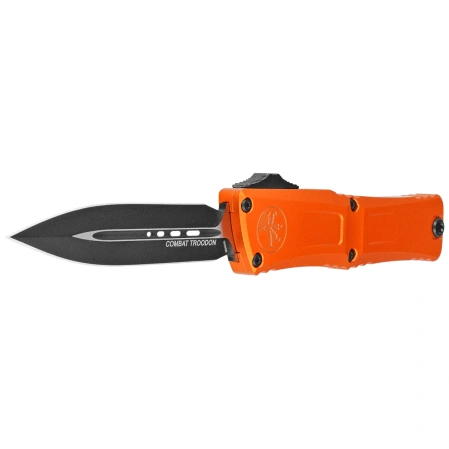 Nóż automatyczny OTF Microtech Combat Troodon Gen III D/E Orange Aluminium, Black M390MK by Tony Marfione (1142-1OR)
