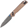 Kizer Begleiter 2.9 CL Knife Brown Norplex UltreX Micarta, Acid Washed Damascus by Azo (V3458.2CDA2)