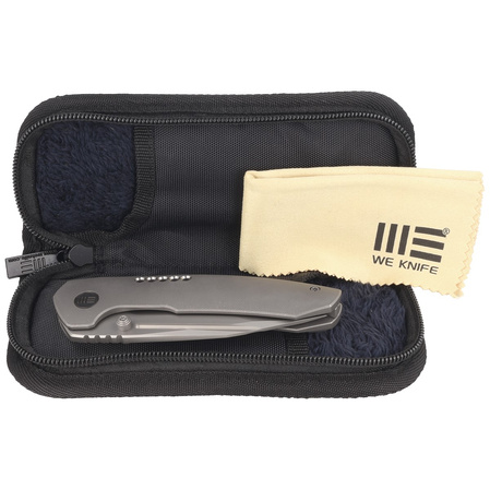 WE Knife Trogon Gray Titanium, Silver Bead Blasted CPM 20CV by Brian Brown (WE22002-1)