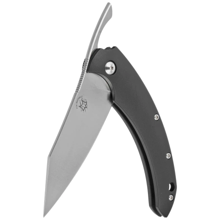 Fox Slim Dragontac ''Piemontes'' Black FRN, Satin N690Co by Bastinelli Knife (FX-518)