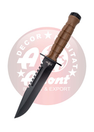 Nóż Third Decor Habitat H1204R Brown PTR, Black 420 (TH-H1204R)